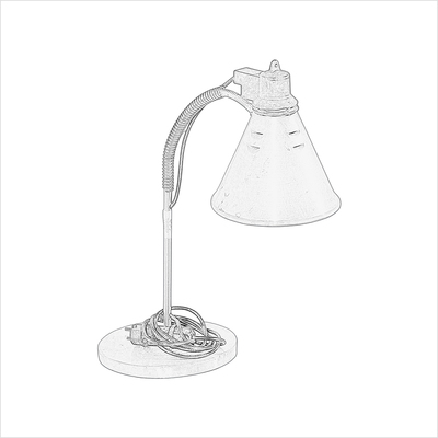 Wärmelampe_auftisch__Standard___rote_Lampe__-_weist_starke_Gebrauchsspuren_auf_seite